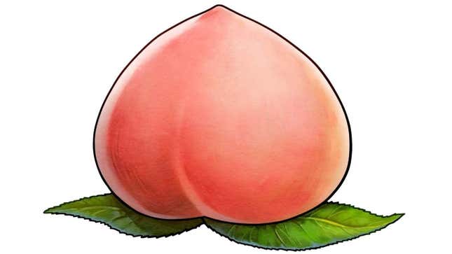 Harvestella art shows a mouth-watering peach. 