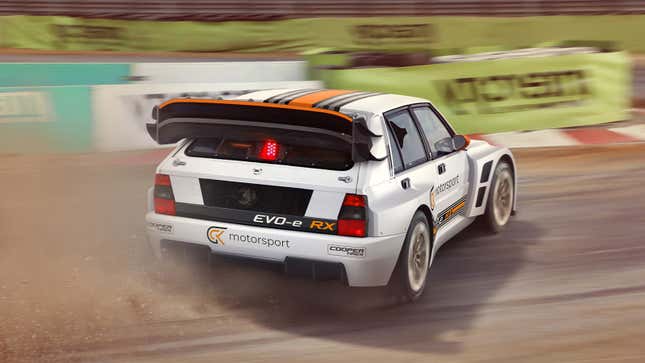 Image for article titled An All-Electric Lancia Delta Restomod Will Take The World Rallycross Circuit Next Year