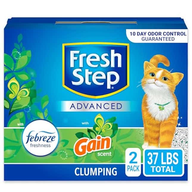 Image for article titled Fresh Step Advanced Clumping Litter With Febreze Freshness With Febreze Gain Scent, Now 33% Off