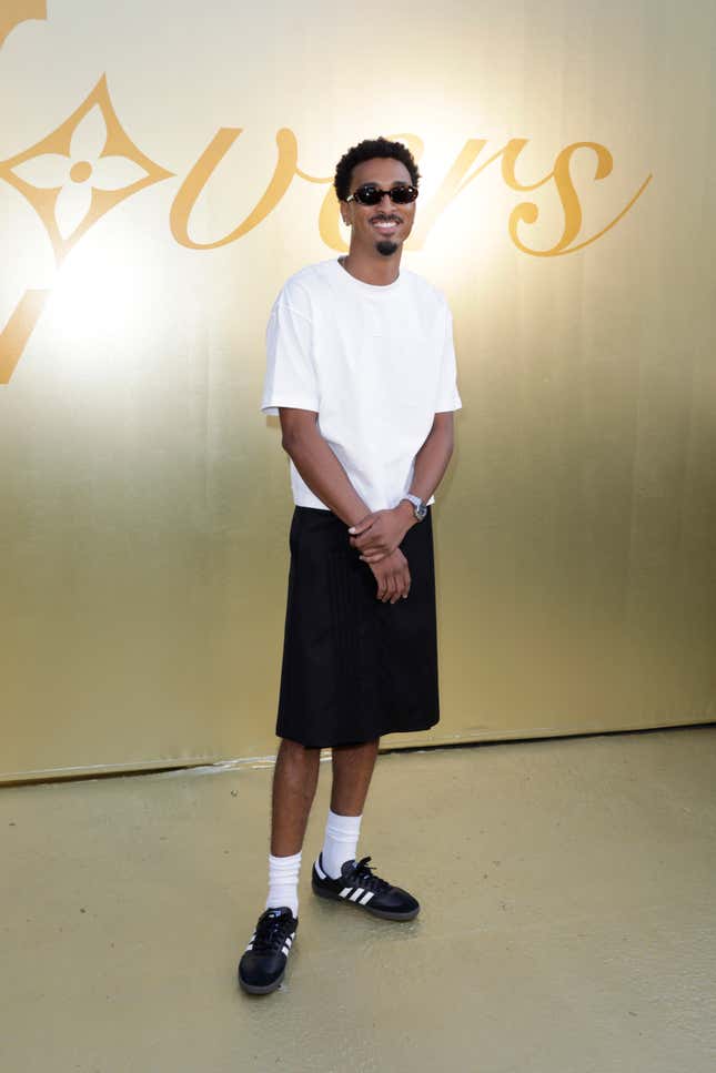 Image for article titled Black Hollywood Popped Out For Pharrell&#39;s Debut LV Fashion Show