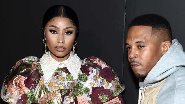 Nicki Minaj and Kenneth Petty attend the Marc Jacobs Fall 2020 runway show during New York Fashion Week on February 12, 2020 in New York City. 