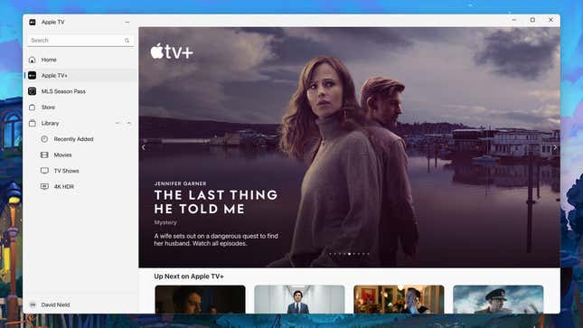 There is now a separate Windows app for Apple TV.