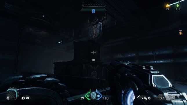 The player looks at the location of a collectible.