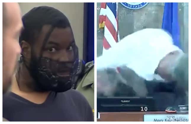 Image for article titled Defendant Who Attacked Judge Appears in Court Lookin&#39; Like Hannibal Lecter