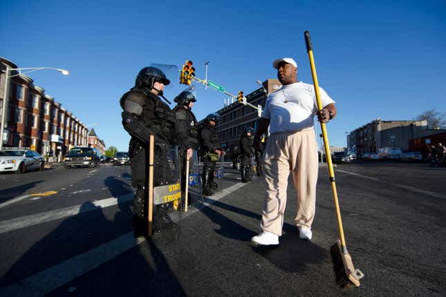 One volunteer thanked officers this morning