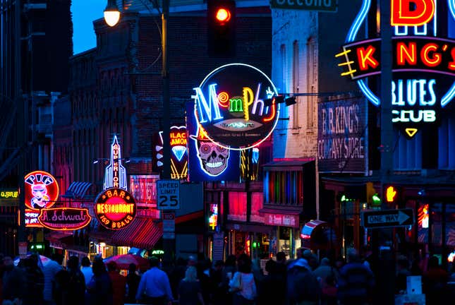 Beale Street in Memphis.