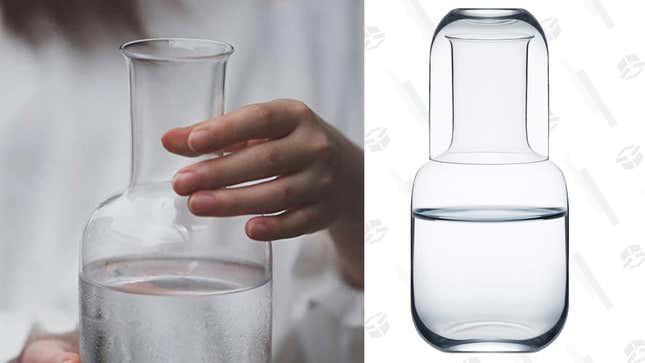 Sizikato 25 Oz Clear Glass Bedside Night Water Carafe with Tumbler Glass | $27 | 7% Off | Amazon