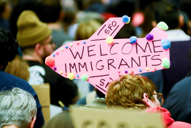 Homemade signs at the San Francisco airport