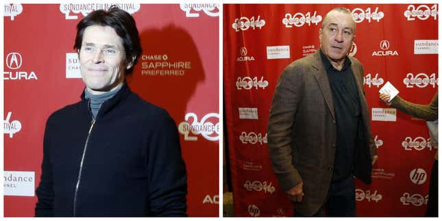 Willem Dafoe and Robert De Niro, dressing like it’s no big deal at Sundance.