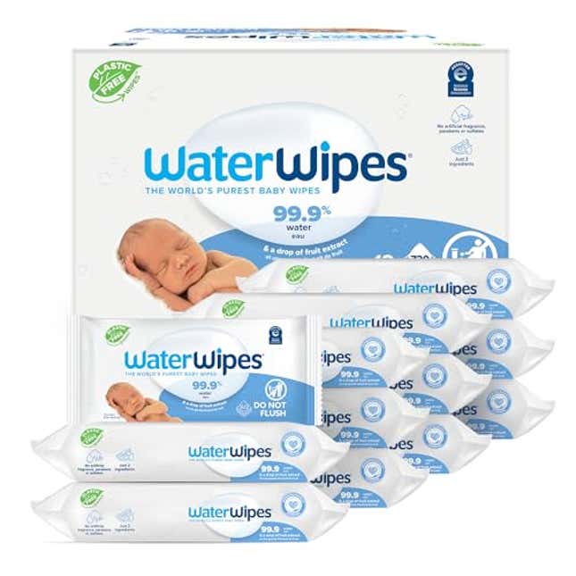 Image for article titled WaterWipes Plastic-Free Original Baby Wipes, Now 13% Off