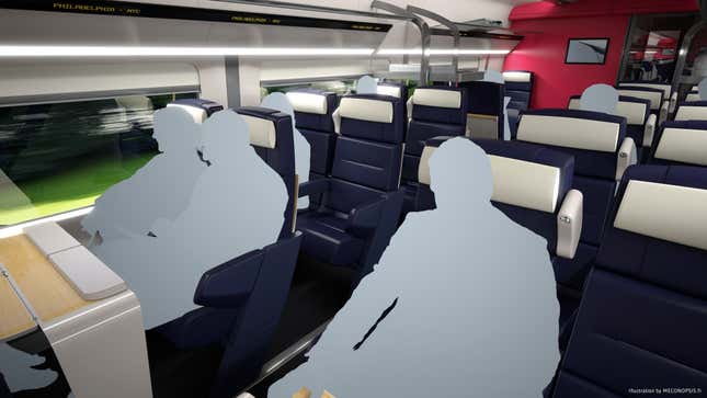 A view of the next generation Acela passenger car