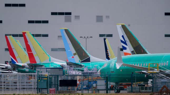 Unfinished Boeing planes