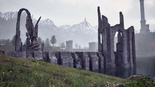 The ruins of Fanacasecul outside the Imperial City in Oblivion Remastered.