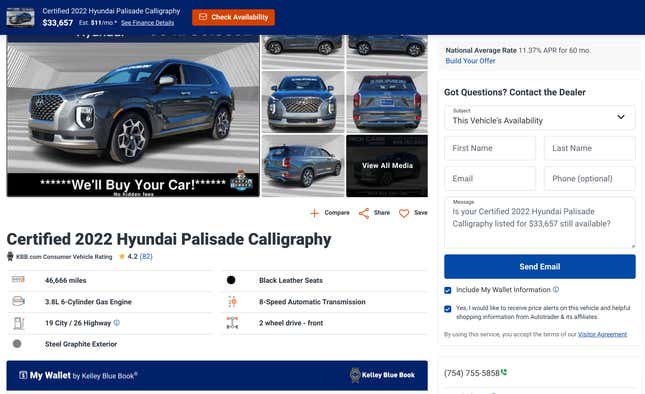 Image for article titled The Hyundai Palisade and Kia Telluride Are Excellent Used Car Values Under $35,000