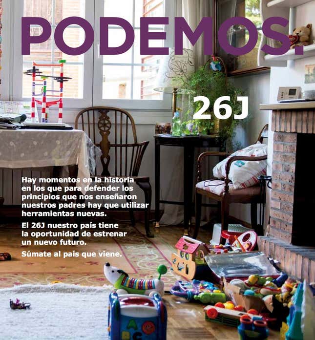 Image for article titled Spain’s Podemos leftist party printed its program as an Ikea catalog so voters will actually read it