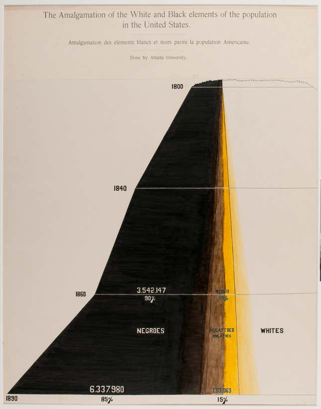 The amalgamation of the white and black elements of the population in the United States
