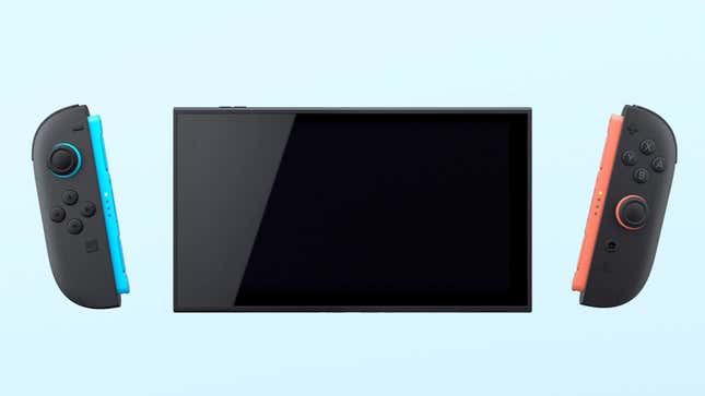 A Switch 2 with its Joy-Cons detatched.