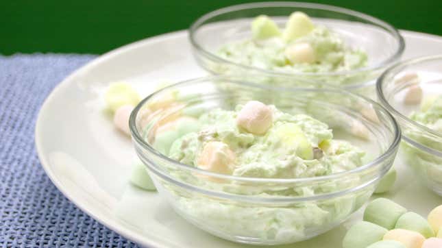 marshmallow salad in bowl