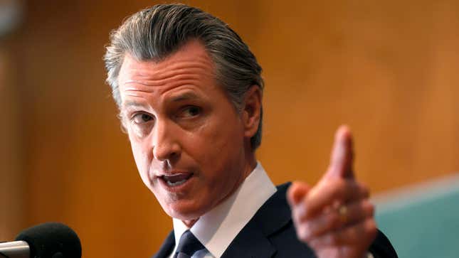 Gavin Newsom warned Ron DeSantis against violating the law.