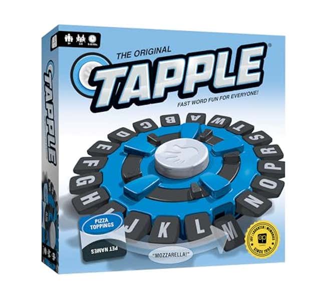 Image for article titled USAOPOLY TAPPLE® Word Game | Fast-Paced Family Board Game | Choose a Category &amp; Race Against The Timer to be The Last Player | Learning Game Great for All Ages (1 Pack), Now 32% Off