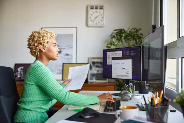 Black woman at office