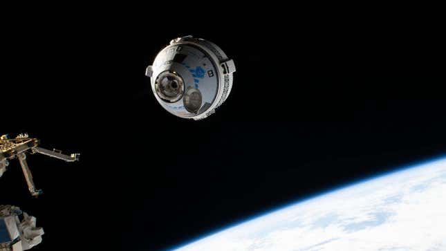 The Boeing Starliner viewed from the International Space Station