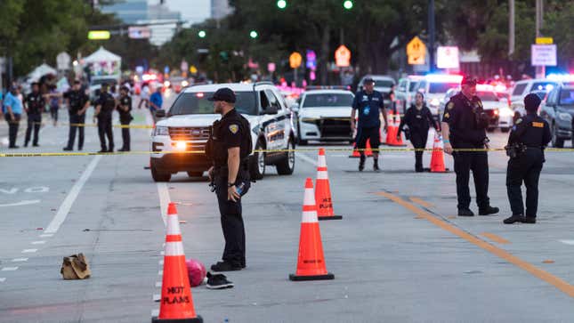 Authorities investigate the site of the Pride crash.