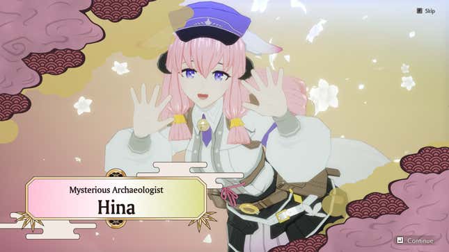 La carte de personnage de Hina dans Rune Factory : Gardes d’Azuma.