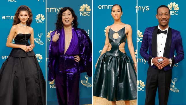 Red-and-Pink Color Blocking Makes an Unlikely Comeback at the Emmys
