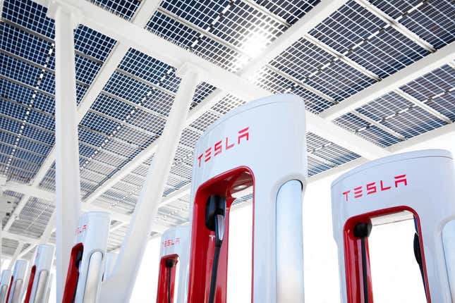 Image for article titled Tesla Experiments With Opening Superchargers To Other EVs