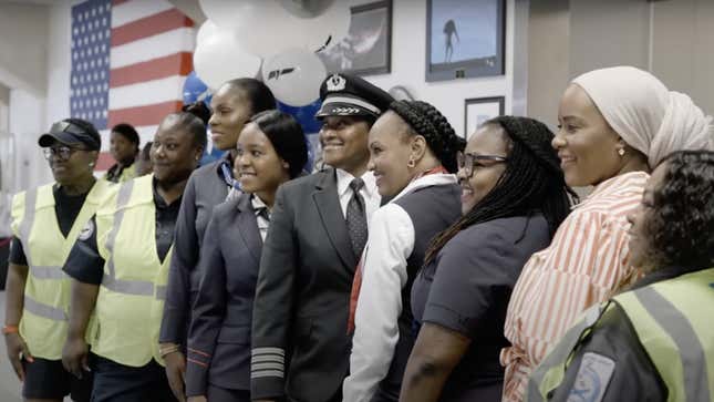 Image for article titled All-Black Crew of Women Operates Flight in Honor of Aviation Legend Bessie Coleman