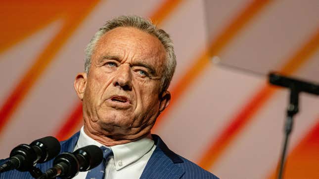 Independent presidential candidate Robert F. Kennedy Jr. delivers a keynote address during the Bitcoin 2024 Conference at Music City Center on July 26, 2024 in Nashville, Tennessee.