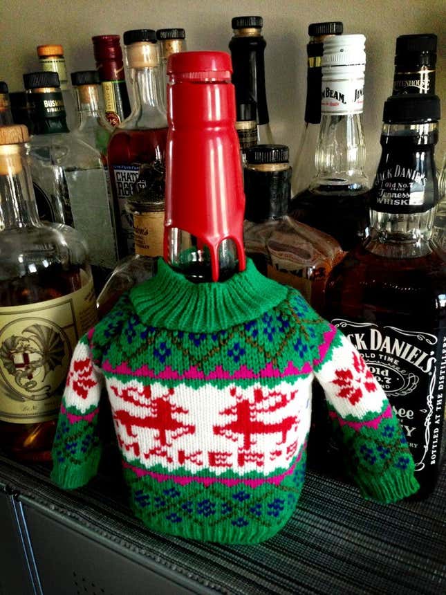 Maker&#039;s Mark in a sweater