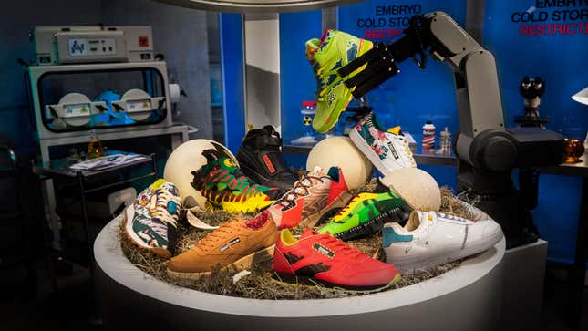 Image for article titled Reebok&#39;s New Jurassic Park Collection Just Stomped All Over Your Shoe Budget