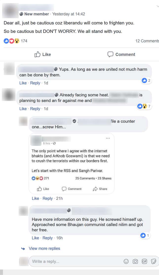 Image for article titled How a vigilante Facebook group tried to get “anti-national” Indians fired and arrested