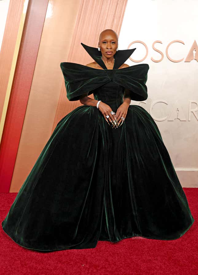 ynthia Erivo attends the 97th Annual Oscars at Dolby Theatre on March 02, 2025 in Hollywood, California.