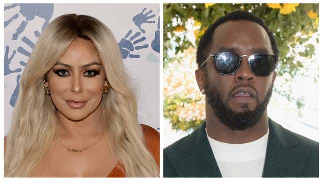 Aubrey O’Day, left; Sean “Diddy” Combs.