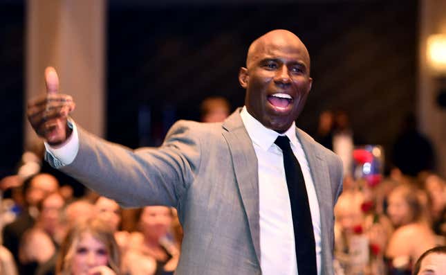 DENVER, COLORADO - NOVEMBER 18: Terrell Davis speaks during the Global Down Syndrome Foundation’s 15th Annual Be Beautiful Be Yourself Fashion Show at Sheraton Downtown Denver Hotel on November 18, 2023 in Denver, Colorado. (