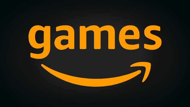 An image shows the Amazon Games logo on a black background. 