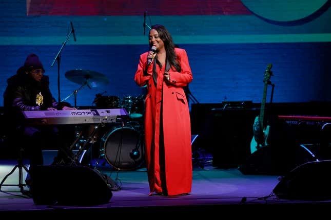 Ledisi performs onstage during The Root 100 2024 Gala at The Apollo Theater on December 05, 2024 in New York City. 