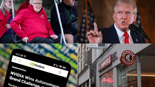 Image for article titled Nvidia stock rises, Trump Media falls, and Warren Buffett&#39;s Apple selloff: Markets news roundup