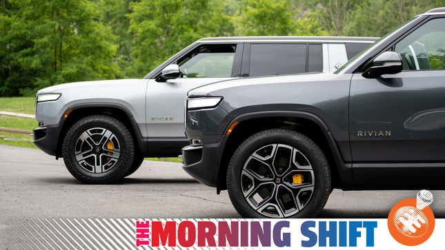 Two Rivian R1S SUVs