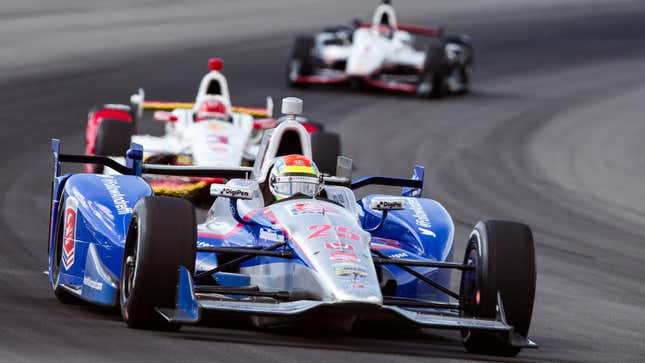 Justin Wilson, piloto del #25 Andretti Autosports Honda durante la Verizon IndyCar Series ABC Supply 500 en Pocono Raceway en Long Pond, Pensilvania.