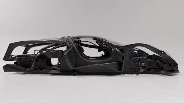 A photo of the chassis of a De Tomaso P72