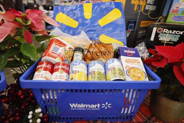 Shoppers at a Walmart Supercenter in Burbank, California on Nov. 21, 2024.