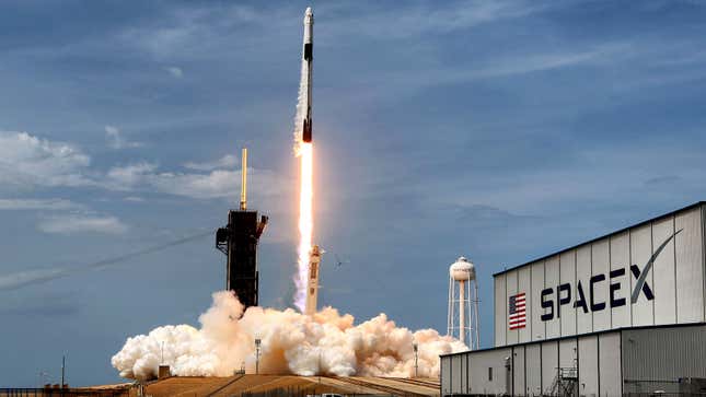 A photo of a SpaceX rocket launching.