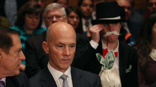  Former Equifax CEO Richard Smith prepares to testify before the Senate Banking, Housing and Urban Affairs Committee in the Hart Senate Office Building on Capitol Hill October 4, 2017 in Washington, DC.