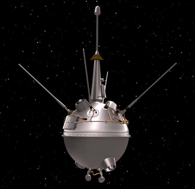 Artistic impression of the Luna 2 spacecraft. 