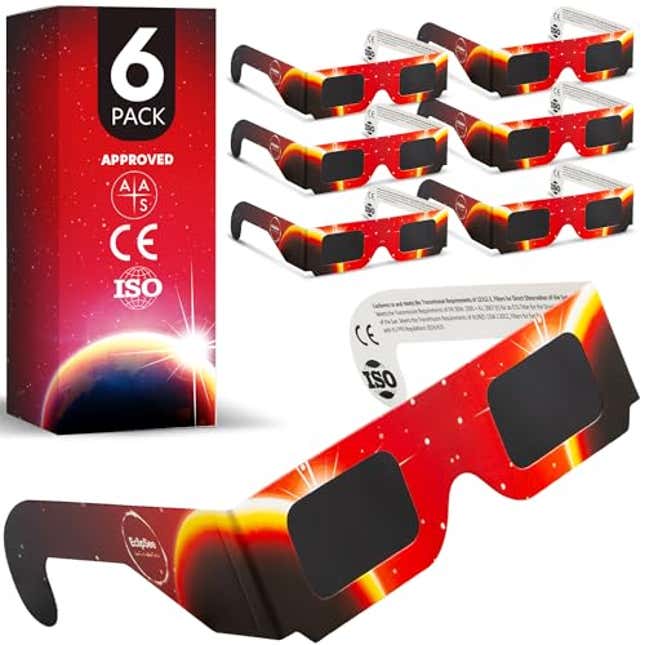 Image for article titled Eclipsee Solar Eclipse Glasses Approved 2024 (6 PACK) AAS, Now 11% Off