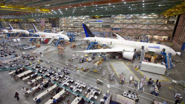 Boeing 787 Dreamliners en construction